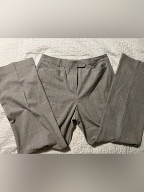 Calvin Klein Gray Plaid Dress Pants